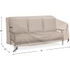 imageSONGMICS Patio Sofa Cover 600D 3Seater Sofa Protective Cover for Outdoor Garden Furniture Waterproof and AntiFade 78 x 38 x 30 Inches Beige UGSC198EC