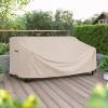 imageSONGMICS Patio Sofa Cover 600D 3Seater Sofa Protective Cover for Outdoor Garden Furniture Waterproof and AntiFade 78 x 38 x 30 Inches Beige UGSC198EC