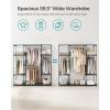 imageSONGMICS Portable Closet Freestanding Closet Organizer Clothes Rack with Shelves Hanging Rods Storage Organizer for Cloakroom Bedroom 807 x 171 x 654 Inches Black URYG035B01595L x 169W x 654H