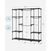 imageSONGMICS Portable Closet Freestanding Closet Organizer Clothes Rack with Shelves Hanging Rods Storage Organizer for Cloakroom Bedroom 807 x 171 x 654 Inches Black URYG035B01595L x 169W x 654H