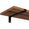 imageSONGMICS Set of 2 Wall Shelves Floating Shelf Decorative Shelves Retro Style for Living Room Kitchen Study Hallway Max Capacity 22 lb for Each 236 x 79 x 27 Inches Brown and Black ULWS04NB