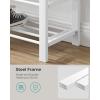 imageSONGMICS Shoe Bench Storage Bench Entryway Bench with Cushion Shoe Shelf with Seat SpaceSaving Modern Style for Living Room Bedroom Hallway Dark Gray and Ink Black ULBS57GYZDark Gray  Cloud White