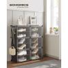 imageSONGMICS Shoe Rack Organizer 10Tier Shoe Storage Cabinet for Closet and Entryway Holds 40 Pairs of Shoes Adjustable White ULPC035W01Black