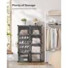 imageSONGMICS Shoe Rack Organizer 10Tier Shoe Storage Cabinet for Closet and Entryway Holds 40 Pairs of Shoes Adjustable White ULPC035W01Black