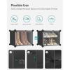 imageSONGMICS Shoe Rack Organizer 10Tier Shoe Storage Cabinet for Closet and Entryway Holds 40 Pairs of Shoes Adjustable White ULPC035W01Black