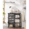 imageSONGMICS Shoe Rack Organizer 10Tier Shoe Storage Cabinet for Closet and Entryway Holds 40 Pairs of Shoes Adjustable White ULPC035W01Black