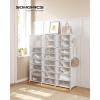 imageSONGMICS Shoe Rack Organizer 10Tier Shoe Storage Cabinet for Closet and Entryway Holds 40 Pairs of Shoes Adjustable White ULPC035W01White