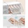 imageSONGMICS Shoe Rack Organizer 10Tier Shoe Storage Cabinet for Closet and Entryway Holds 40 Pairs of Shoes Adjustable White ULPC035W01White
