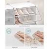 imageSONGMICS Shoe Rack Organizer 10Tier Shoe Storage Cabinet for Closet and Entryway Holds 40 Pairs of Shoes Adjustable White ULPC035W01White