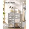 imageSONGMICS Shoe Rack Organizer 10Tier Shoe Storage Cabinet for Closet and Entryway Holds 40 Pairs of Shoes Adjustable White ULPC035W01White