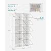 imageSONGMICS Shoe Rack Organizer 10Tier Shoe Storage Cabinet for Closet and Entryway Holds 40 Pairs of Shoes Adjustable White ULPC035W01White