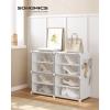 imageSONGMICS Shoe Rack Organizer 10Tier Shoe Storage Cabinet for Closet and Entryway Holds 40 Pairs of Shoes Adjustable White ULPC035W01White