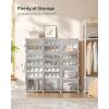 imageSONGMICS Shoe Rack Organizer 10Tier Shoe Storage Cabinet for Closet and Entryway Holds 40 Pairs of Shoes Adjustable White ULPC035W01White