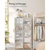 imageSONGMICS Shoe Rack Organizer 10Tier Shoe Storage Cabinet for Closet and Entryway Holds 40 Pairs of Shoes Adjustable White ULPC035W01White