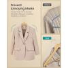 imageSONGMICS Wooden Hangers Pack of 30 Coat Hangers Pants Bar 360 Swivel Hooks Solid Birch Wood Space Saving for Jackets Shirts Coats Natural Beige UCRW030K01Natural Beige
