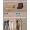 imageSONGMICS Wooden Hangers Pack of 30 Coat Hangers Pants Bar 360 Swivel Hooks Solid Birch Wood Space Saving for Jackets Shirts Coats Natural Beige UCRW030K01Walnut Brown