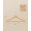imageSONGMICS Wooden Hangers Pack of 30 Coat Hangers Pants Bar 360 Swivel Hooks Solid Birch Wood Space Saving for Jackets Shirts Coats Natural Beige UCRW030K01Natural Beige