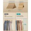 imageSONGMICS Wooden Hangers Pack of 30 Coat Hangers Pants Bar 360 Swivel Hooks Solid Birch Wood Space Saving for Jackets Shirts Coats Natural Beige UCRW030K01Natural Beige