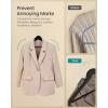 imageSONGMICS Wooden Hangers Pack of 30 Coat Hangers Pants Bar 360 Swivel Hooks Solid Birch Wood Space Saving for Jackets Shirts Coats Natural Beige UCRW030K01Ink Black