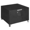 imageSONGMICS Fire Pit Cover 600D Oxford Fabric Square Fire Pit Table Protective Cover for Outdoor Patio Garden Waterproof and AntiFade 31 x 31 x 24 Inches UGPC79BK