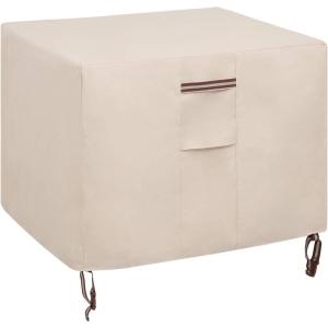 imageSONGMICS Fire Pit Cover 600D Oxford Fabric Square Fire Pit Table Protective Cover for Outdoor Patio Garden Waterproof and AntiFade 31 x 31 x 24 Inches UGPC79EC