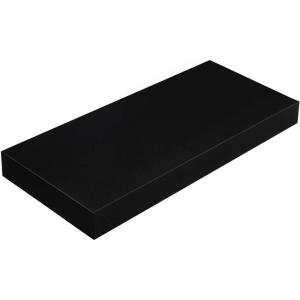 imageSONGMICS Floating Wall Shelf 157 Inches with Metal Bracket for Easy Installation Display Trinkets Picture Frames Potted Plants in The Living Room Entryway Bedroom Black ULWS014B01Black