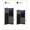 imageSONGMICS 6 LEDs Mirror Jewelry Cabinet 472Inch Tall Lockable Wall or Door Mounted Jewelry Armoire Organizer with Mirror 2 Drawers Gift for Mom 39 x 146 x 472 Inches White UJJC93WBlack