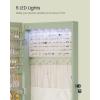 imageSONGMICS 6 LEDs Mirror Jewelry Cabinet 472Inch Tall Lockable Wall or Door Mounted Jewelry Armoire Organizer with Mirror 2 Drawers Gift for Mom 39 x 146 x 472 Inches White UJJC93WLaurel Green