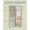 imageSONGMICS 6 LEDs Mirror Jewelry Cabinet 472Inch Tall Lockable Wall or Door Mounted Jewelry Armoire Organizer with Mirror 2 Drawers Gift for Mom 39 x 146 x 472 Inches White UJJC93WLaurel Green