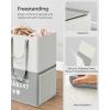 imageSONGMICS Laundry Baskets Laundry Hamper with 2 Compartments 238 Gallon 90L Set of 2 Collapsible WaterRepellent Clothes Hampers Tall Laundry Bag for Bedroom Bathroom Dark Gray ULCB209G22Light Gray