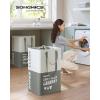 imageSONGMICS Laundry Baskets Laundry Hamper with 2 Compartments 238 Gallon 90L Set of 2 Collapsible WaterRepellent Clothes Hampers Tall Laundry Bag for Bedroom Bathroom Dark Gray ULCB209G22Dark Gray