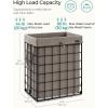 imageSONGMICS Laundry Hamper 238 Gal 90L Laundry Basket Collapsible Clothes Hamper Black and White ULCB190W01Black  Camel Brown