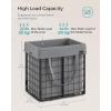 imageSONGMICS Laundry Hamper 238 Gal 90L Laundry Basket Collapsible Clothes Hamper Black and White ULCB190W01Black  Gray