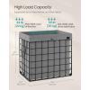 imageSONGMICS Laundry Hamper 238 Gal 90L Laundry Basket Collapsible Clothes Hamper Black and White ULCB190W01Black  Gray