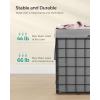 imageSONGMICS Laundry Hamper 238 Gal 90L Laundry Basket Collapsible Clothes Hamper Black and White ULCB190W01Black  Gray