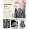 imageSONGMICS Laundry Hamper 238 Gal 90L Laundry Basket Collapsible Clothes Hamper Black and White ULCB190W01Black  Gray