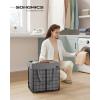 imageSONGMICS Laundry Hamper 238 Gal 90L Laundry Basket Collapsible Clothes Hamper Black and White ULCB190W01Black  Gray