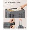 imageSONGMICS Laundry Hamper 238 Gal 90L Laundry Basket Collapsible Clothes Hamper Black and White ULCB190W01Black  Gray