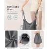 imageSONGMICS Laundry Hamper 238 Gal 90L Laundry Basket Collapsible Clothes Hamper Black and White ULCB190W01Black  Gray