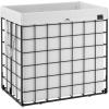 imageSONGMICS Laundry Hamper 238 Gal 90L Laundry Basket Collapsible Clothes Hamper Black and White ULCB190W01Cream White