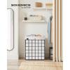 imageSONGMICS Laundry Hamper 238 Gal 90L Laundry Basket Collapsible Clothes Hamper Black and White ULCB190W01Cream White