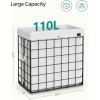 imageSONGMICS Laundry Hamper 238 Gal 90L Laundry Basket Collapsible Clothes Hamper Black and White ULCB190W01Cream White