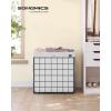 imageSONGMICS Laundry Hamper 238 Gal 90L Laundry Basket Collapsible Clothes Hamper Black and White ULCB190W01Cream White