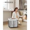 imageSONGMICS Laundry Hamper 238 Gal 90L Laundry Basket Collapsible Clothes Hamper Black and White ULCB190W01Cream White