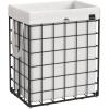 imageSONGMICS Laundry Hamper 238 Gal 90L Laundry Basket Collapsible Clothes Hamper Black and White ULCB190W01Cream White