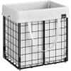 imageSONGMICS Laundry Hamper 238 Gal 90L Laundry Basket Collapsible Clothes Hamper Black and White ULCB190W01Cream White