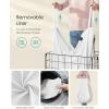 imageSONGMICS Laundry Hamper 238 Gal 90L Laundry Basket Collapsible Clothes Hamper Black and White ULCB190W01Cream White