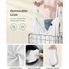 imageSONGMICS Laundry Hamper 238 Gal 90L Laundry Basket Collapsible Clothes Hamper Black and White ULCB190W01Cream White