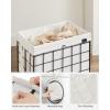 imageSONGMICS Laundry Hamper 238 Gal 90L Laundry Basket Collapsible Clothes Hamper Black and White ULCB190W01Cream White