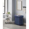 imageSONGMICS Laundry Hamper 238 Gal 90L Laundry Basket Collapsible Clothes Hamper Black and White ULCB190W01Negro  Azul Carbn